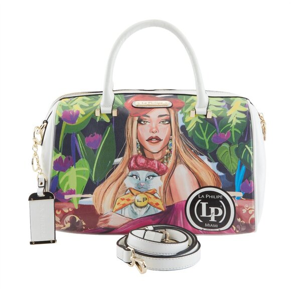 La Philipe Handbag "Blooming Garden" 100% Vegan Leather, Hand Designed - Picture 1 of 5